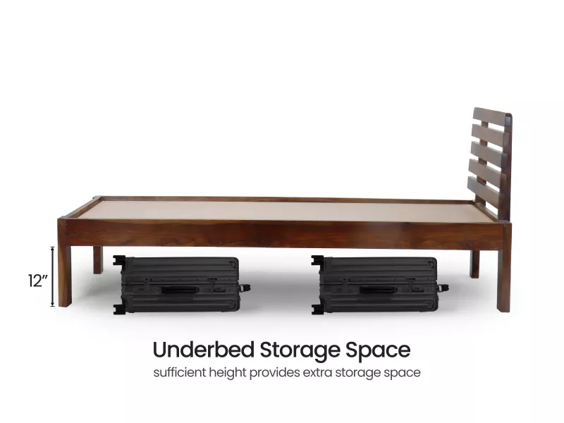 Alexa Solid Wood Single Bed ( 78 x 36 Inches)